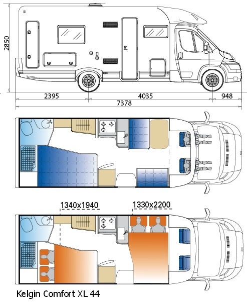 Plattegrond Kelgin Comfort XL44